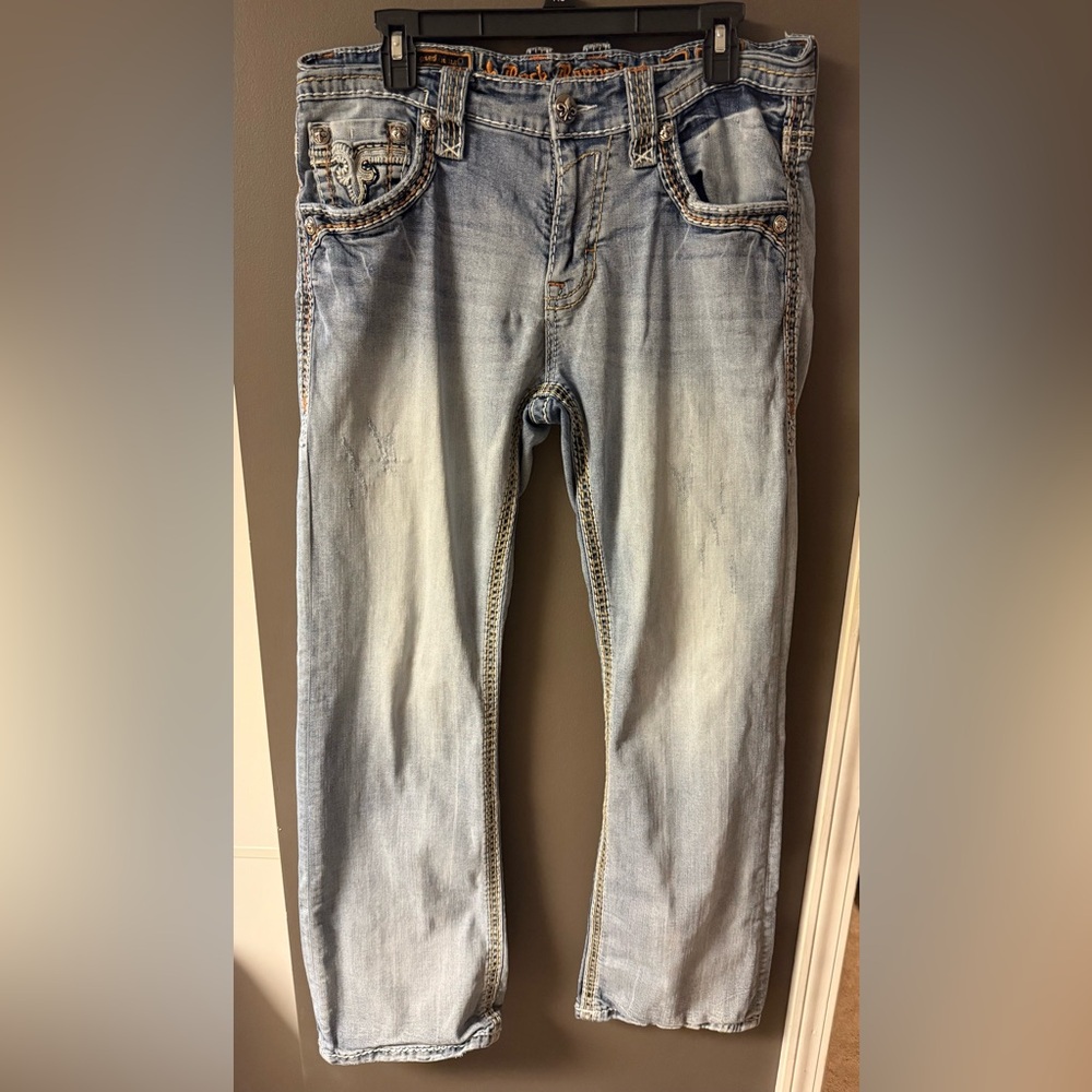 Rock Revival Men's Light Blue Jeans